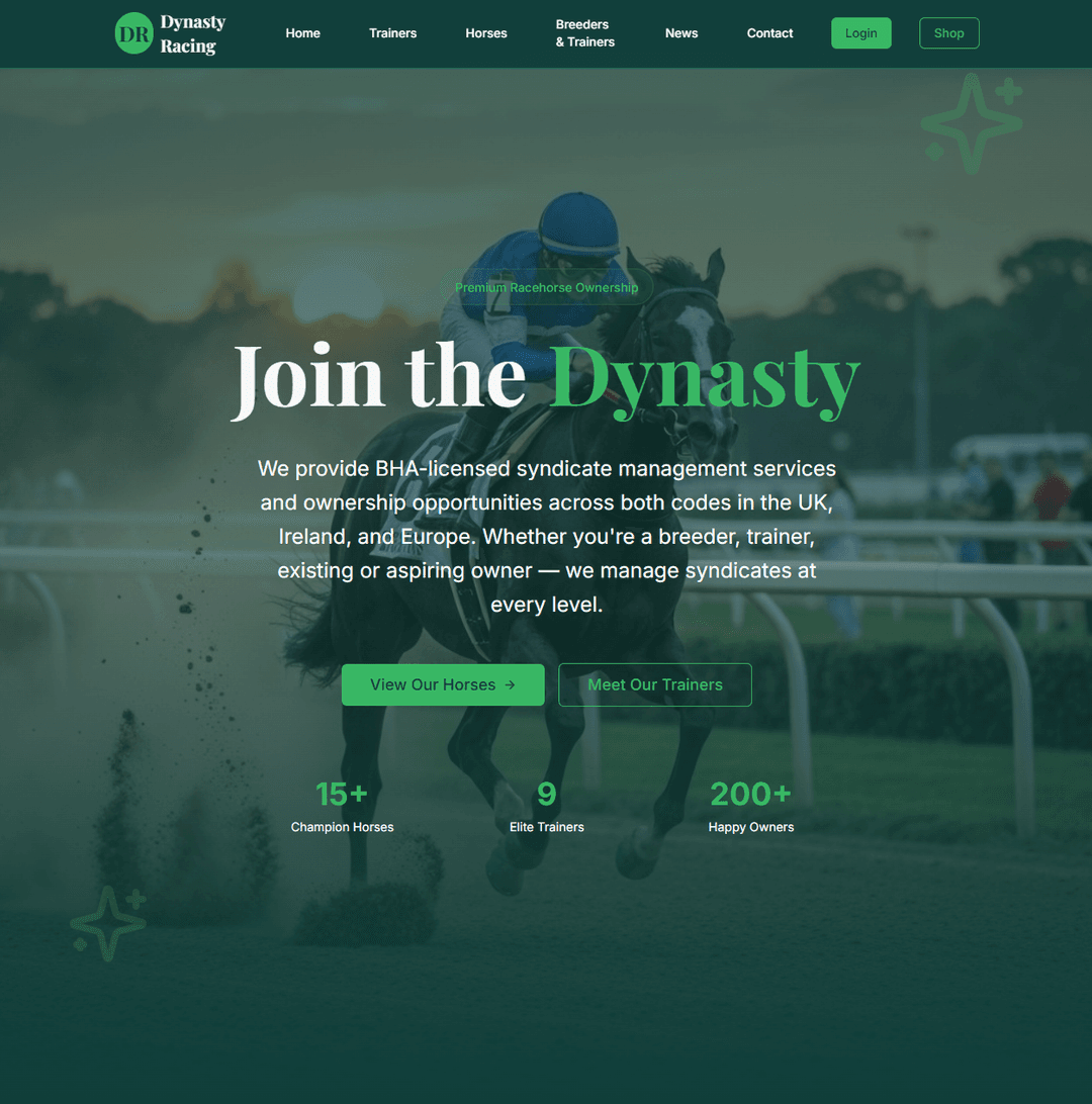 Dynasty Racing - licensed syndicate management service
