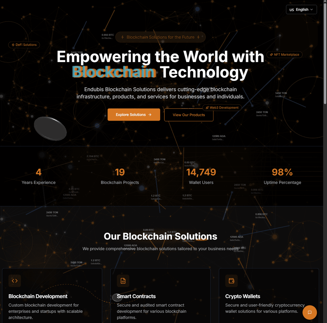 Endubis - blockchain and cryptocurrency services