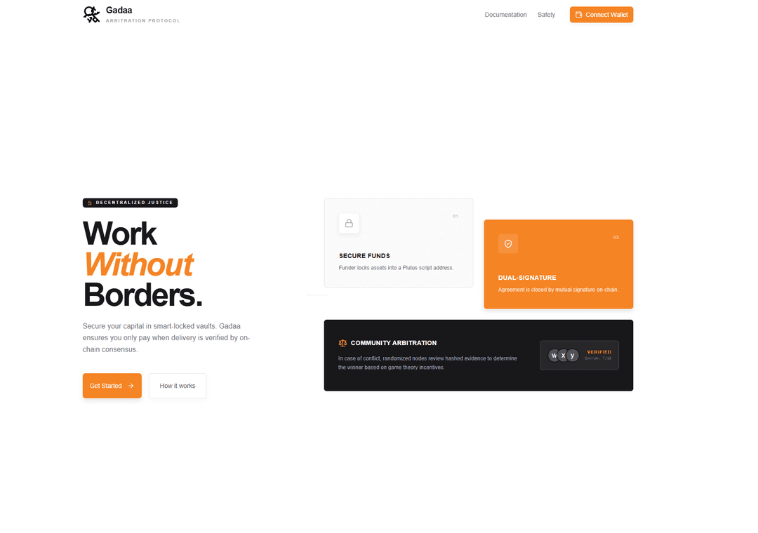 Gaddacore - Blockchain Decentralized Justice System